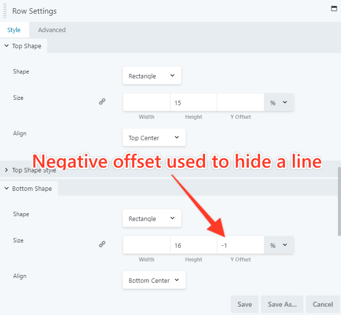 Top Bottom Negative Margin